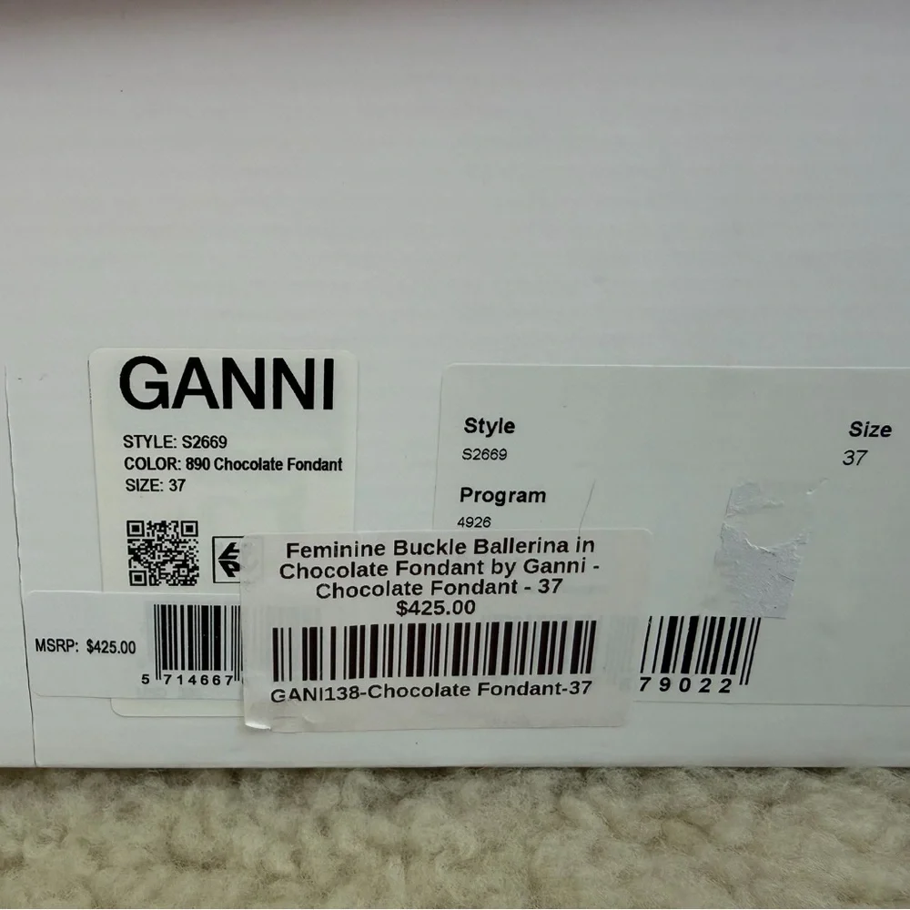 Ganni Black and Brown Slingback Heels - Picture 4 of 4